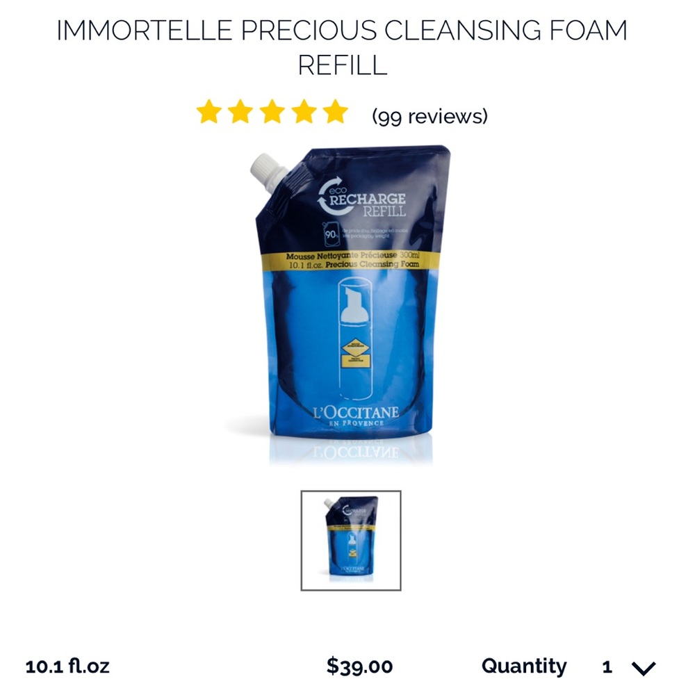 L’Occitane Precious Cleansing Foam Refill 10.1oz